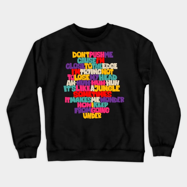 Unleash the Message: Grandmaster Flash Tribute Design with Wildstyle Block Letters Crewneck Sweatshirt by Boogosh